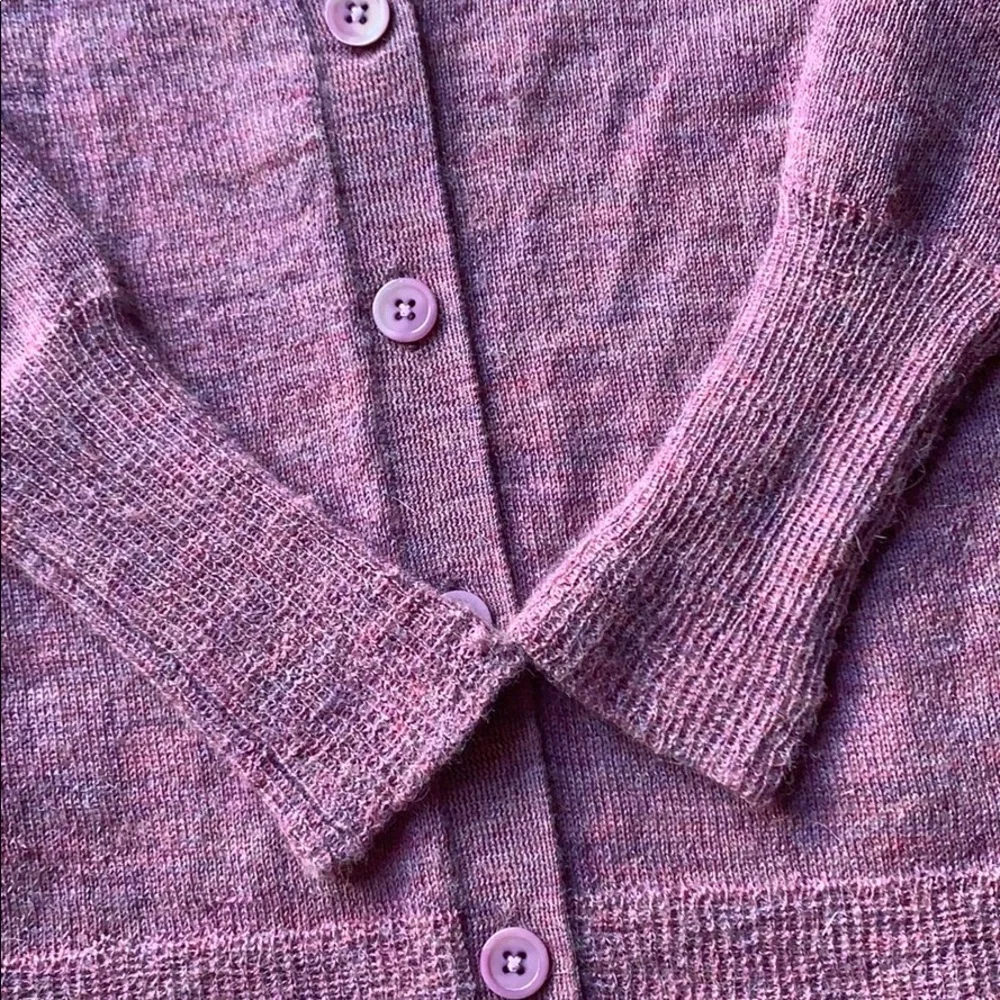 J. CREW Purple Alpaca Wool Open Cardigan M